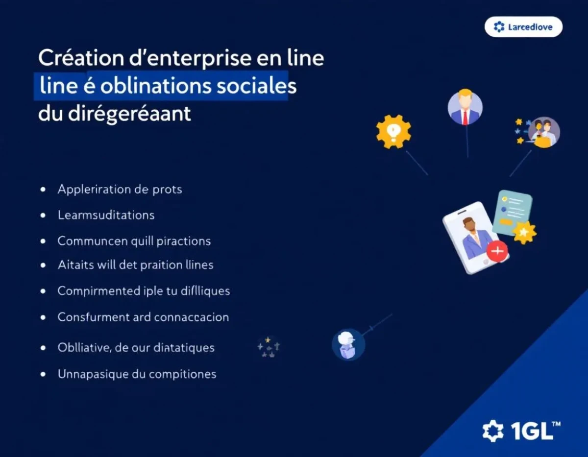Création d'entreprise en ligne et obligations sociales du dirigeant